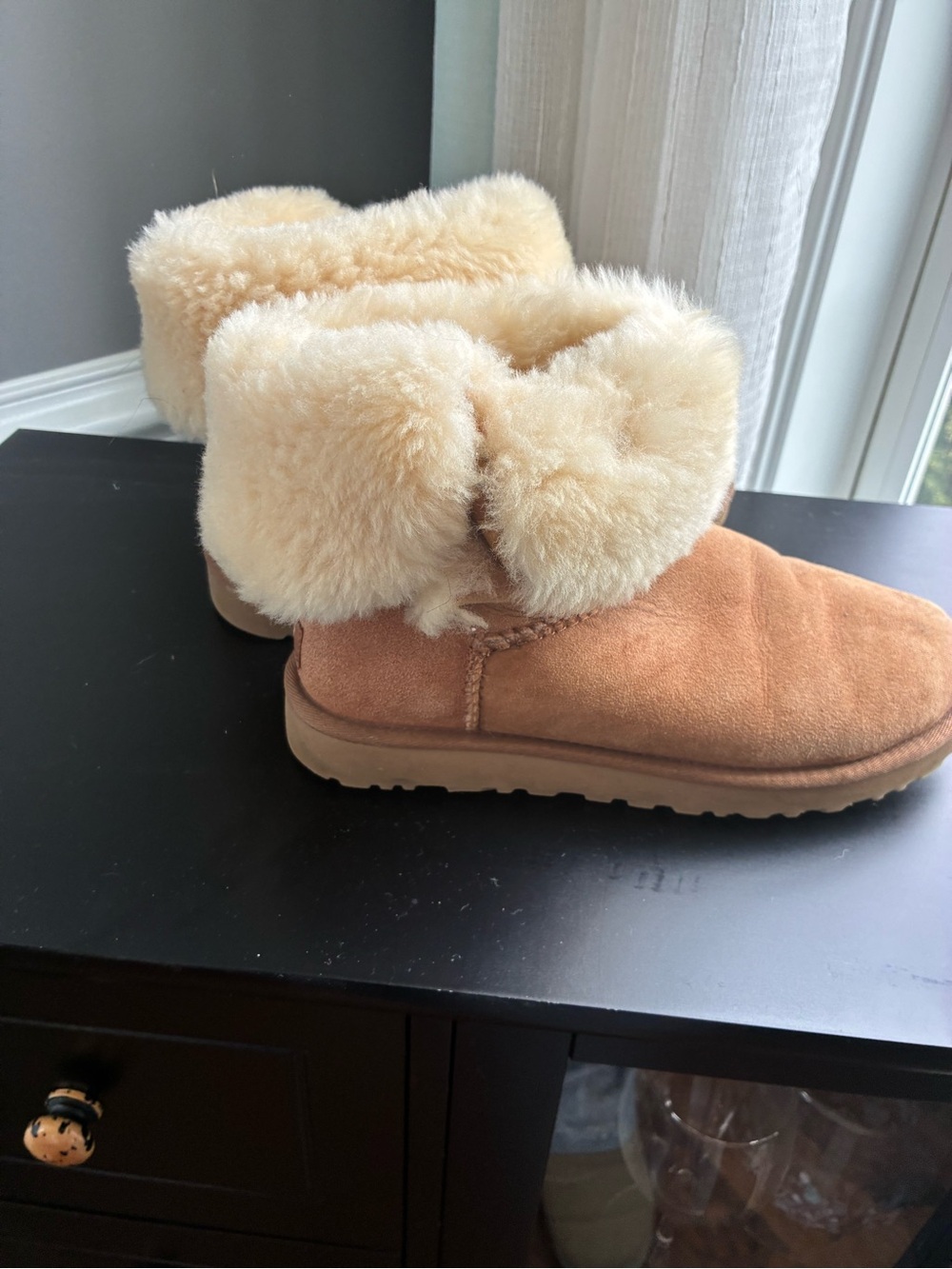 UGG Plush Shearling Lined Boot in Light Tan - Picture 1 of 7